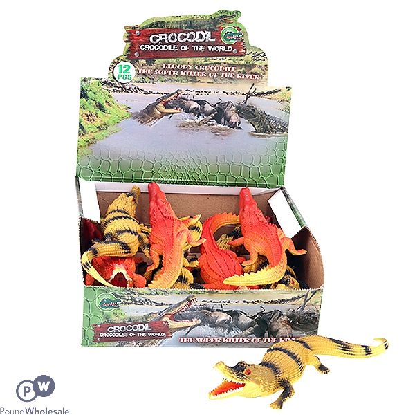 Large Crocodile Squeaker Toys 29cm Assorted Cdu