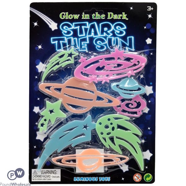 Glow In The Dark Multicolour Stars, Moons & Planets