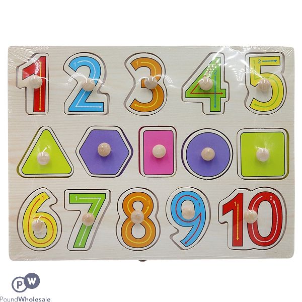 Wooden Puzzle Numbers & Shapes
