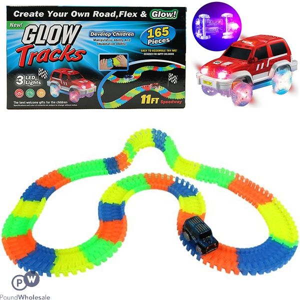 Glow Tracks Multicolour 11ft Speedway Set 165pc