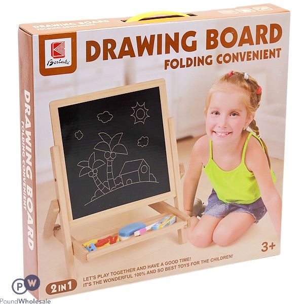 2-in-1 Folding Drawing Board Blackboard