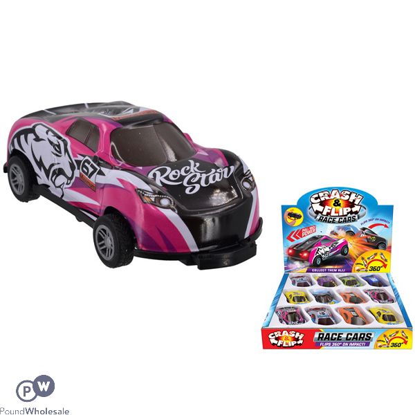 Crash & Flip Race Cars Cdu Assorted