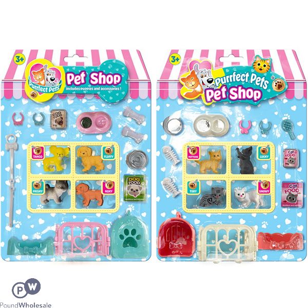 Purrfect Pets Dog & Cat Pet Shop Play Set Assorted
