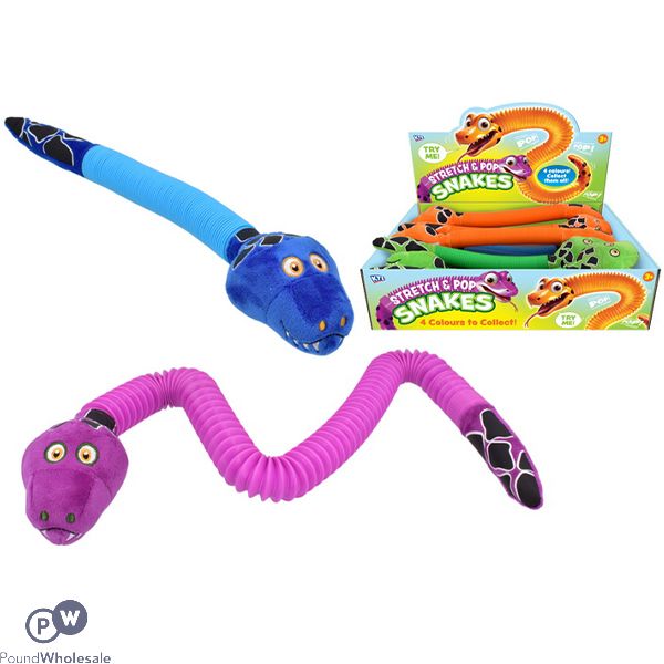 Stretch & Pop Snakes Cdu Assorted Colours
