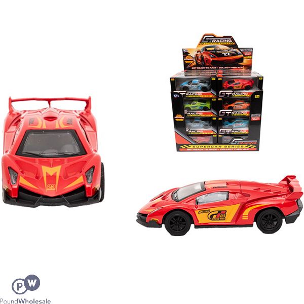 Gt Racing Supercar Series Pull Back Die-cast 1:43 Toy Car Cdu Assorted