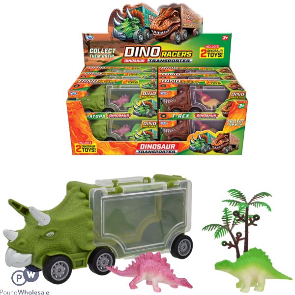 Dino Racers Dinosaur Transporter Vehicle Play Set Cdu Assorted