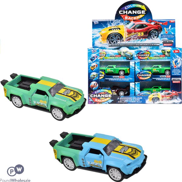 Colour Changing Metal Racing Car Cdu Assorted Colours