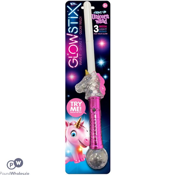 Glowstix Light-up Unicorn Wand Baton Assorted Colours