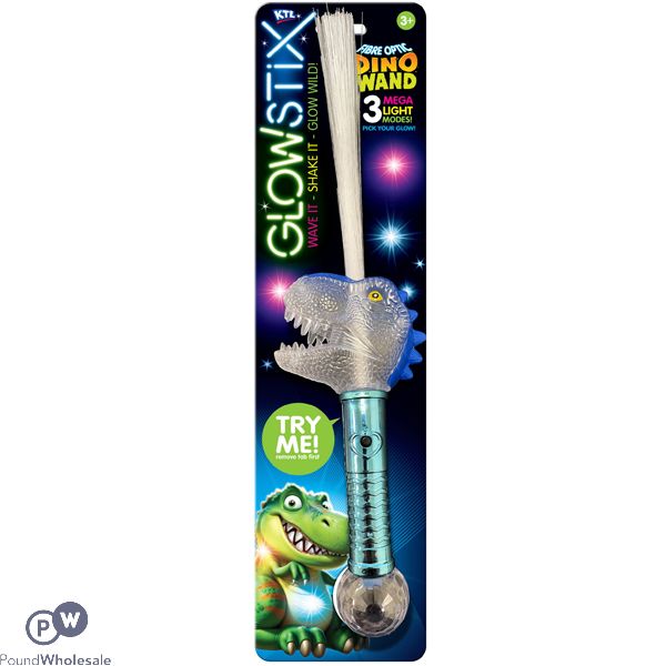Glowstix Light-up Dino Wand Stick Assorted Colours