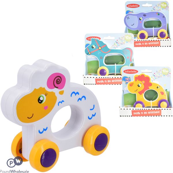 Infunbebe Push & Go Animals Baby Toys Assorted