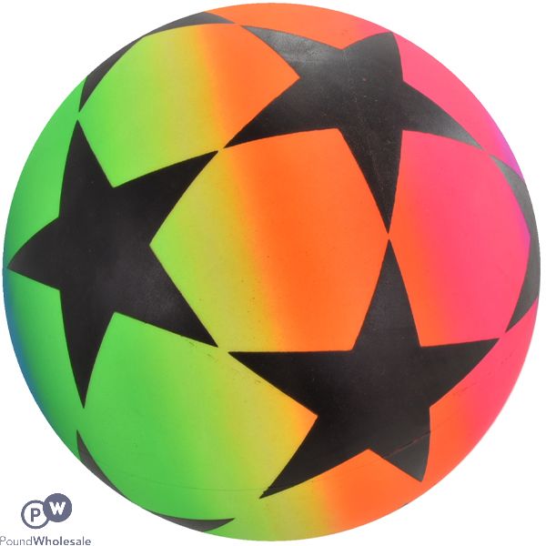 Large Stars Neon Ball 9"