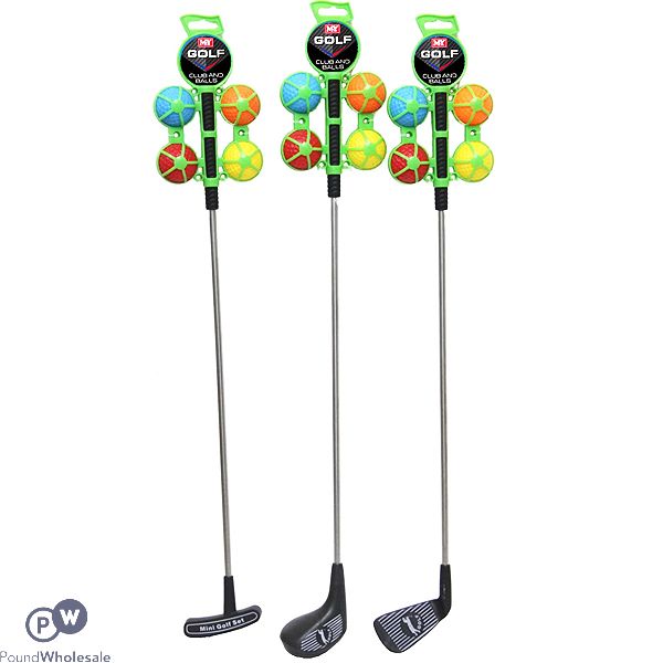 MY Metal Shaft Golf Club with Four Balls Assorted