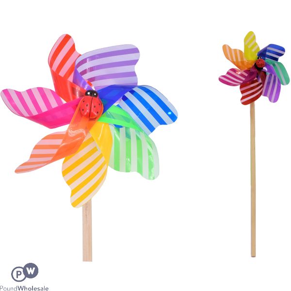 Striped Colour Windmill 17cm