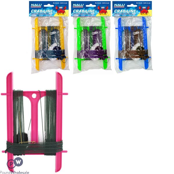 Nalu 7" Crab Line With Bait 13m Assorted Colours