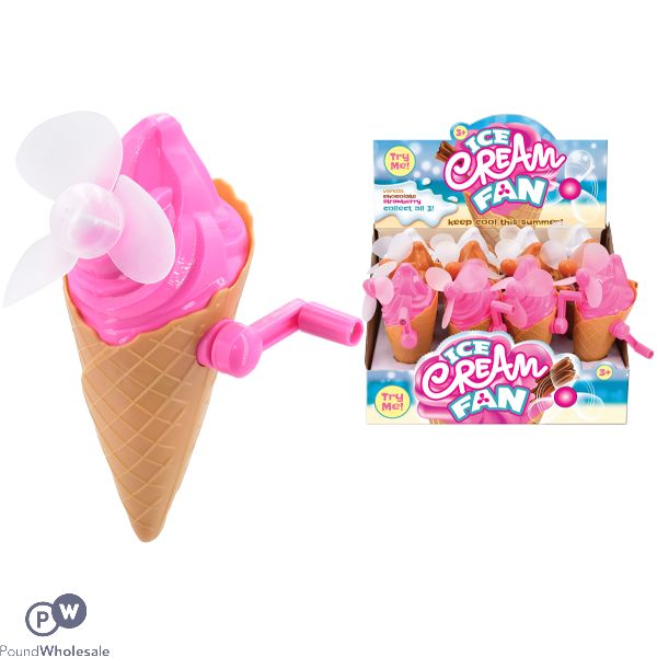 Wind Up Ice Cream Fan Cdu Assorted