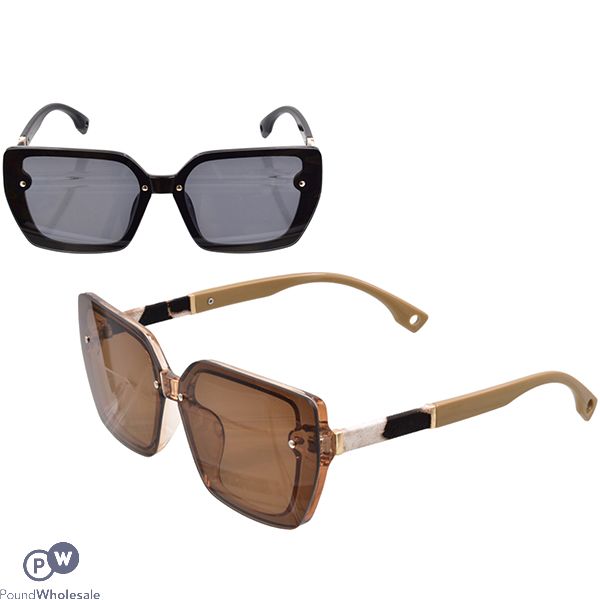 Ladies Large Square Sunglasses Assorted Colours
