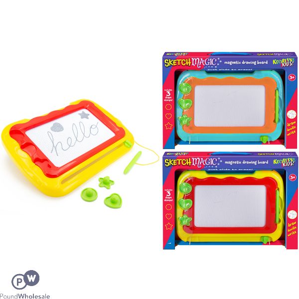 Kreative Kids Sketch Magic Magnetic Drawing Board Play Set Assorted Colours