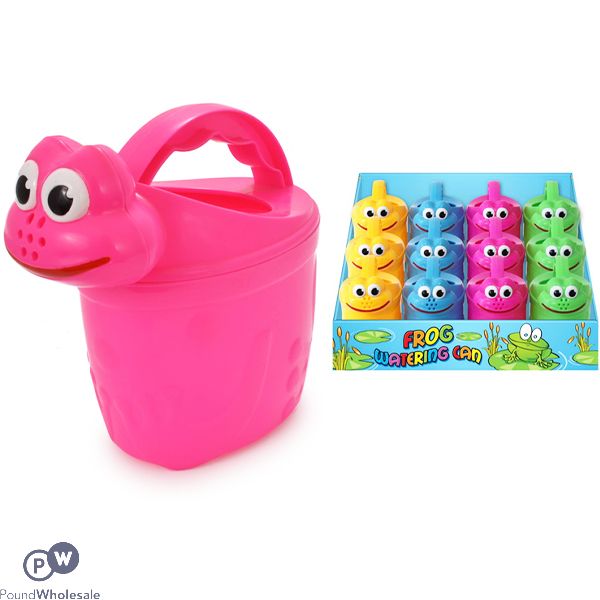 Frog Watering Can CDU 4 Assorted Colours