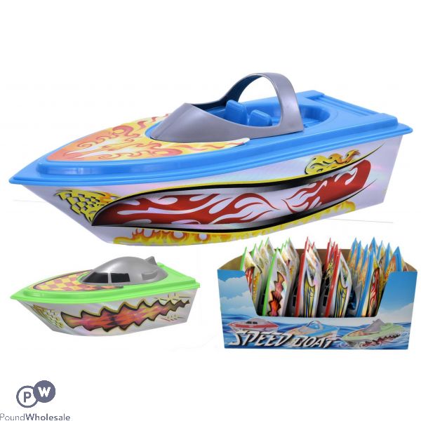 Plastic Boats With Metallic Print In Display Box 