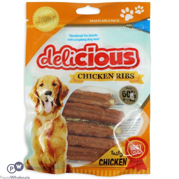 WORLD OF PETS DELICIOUS CHICKEN RIBS DOG TREATS