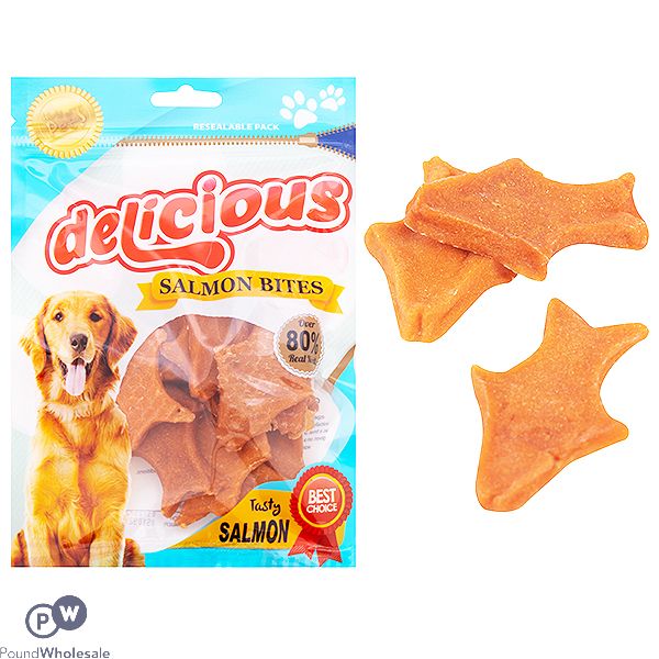 World Of Pets Salmon Bites Dog Treats 12 Pack