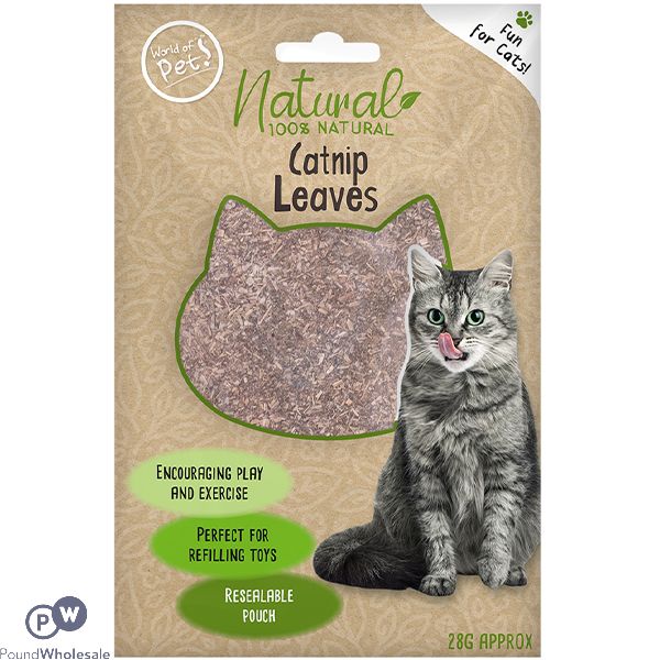World Of Pets Natural Catnip Leaves Pouch 28G