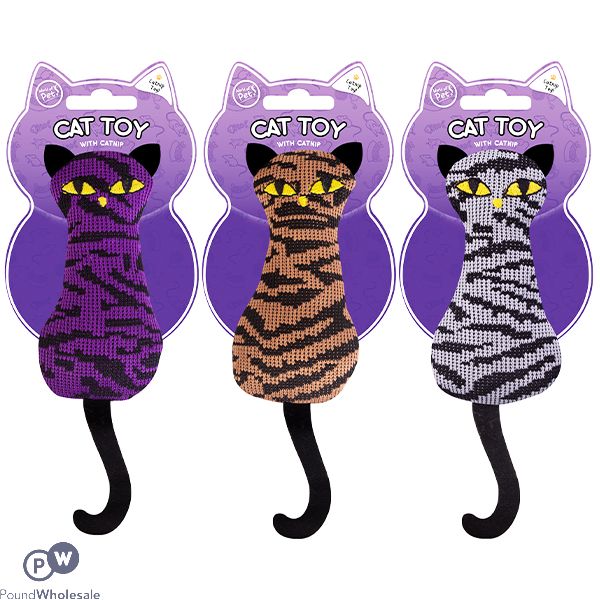 Smart Choice Cat-Shaped Catnip Cat Toy Assorted Colours