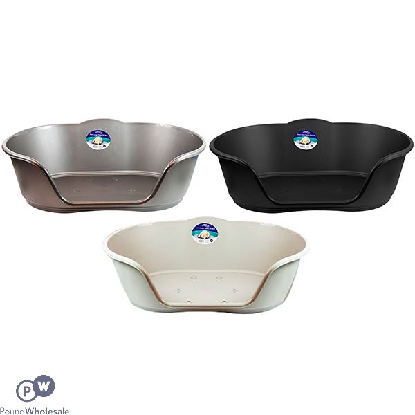 Sweet Dreams Plastic Pet Bed Xl 89cm X 60cm X 34cm Assorted Colours