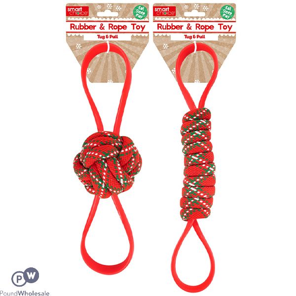 Smart Choice Rope & Rubber Festive Tug Dog Toy Assorted