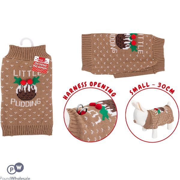 Smart Choice Christmas Little Pudding Dog Jumper Small 30cm