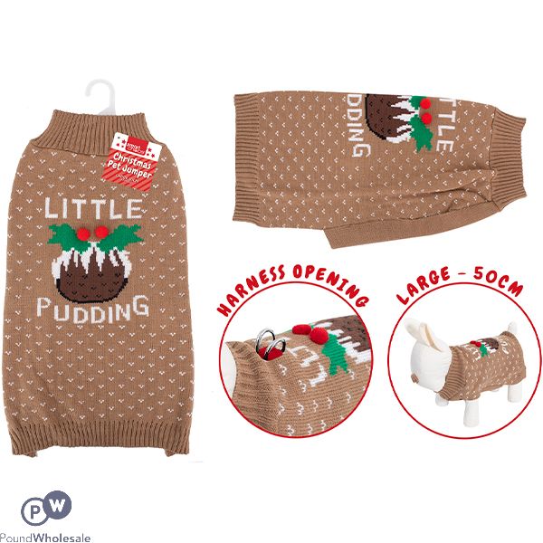 Smart Choice Christmas Little Pudding Dog Jumper Large 50cm