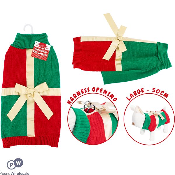 Smart Choice Christmas Present Dog Jumper Large 50cm