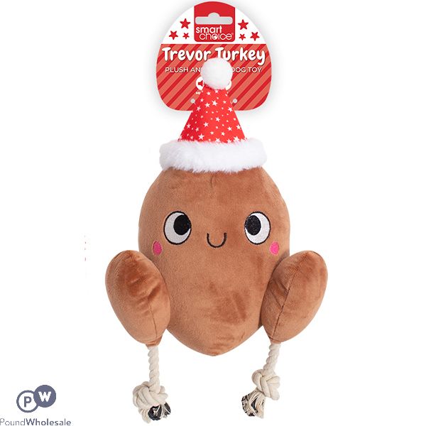 Smart Choice Christmas Plush Turkey Dog Toy 30cm