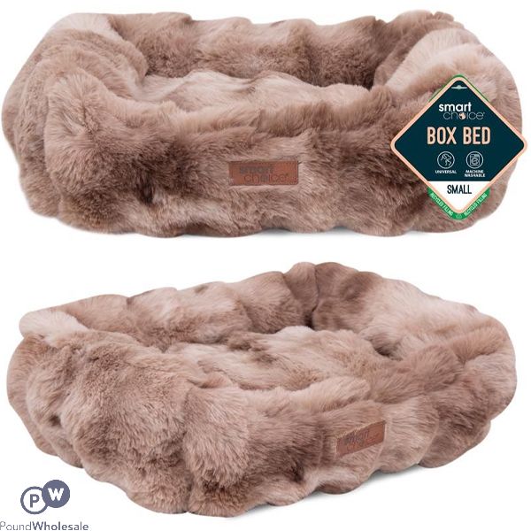 Smart Choice Faux Fur Fluffy Pet Bed Small 46cm X 36cm X 15cm