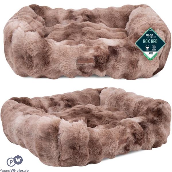 Smart Choice Faux Fur Fluffy Pet Bed Large 71cm X 58cm X 25cm