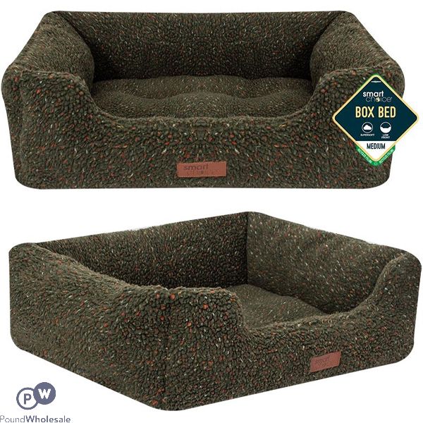 Smart Choice Green Sherpa Fleece Pet Bed Medium 58cm X 48cm X 20cm