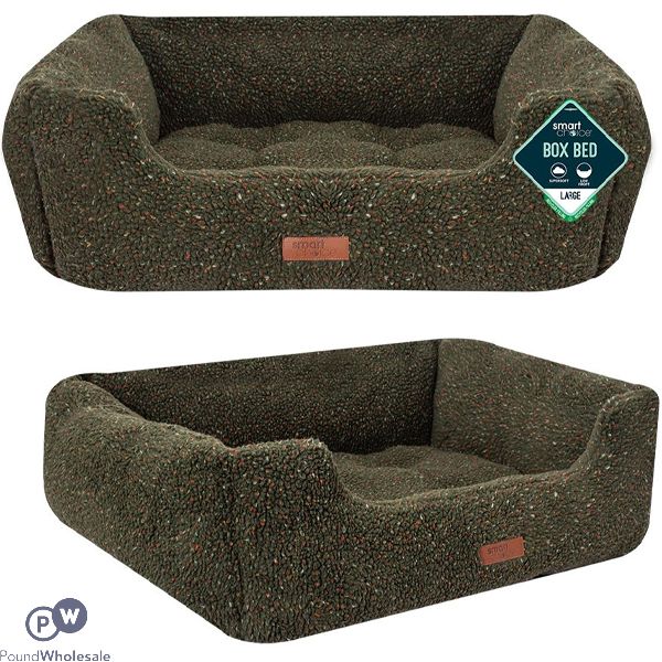 Smart Choice Green Sherpa Fleece Pet Bed Large 71cm X 58cm X 25cm