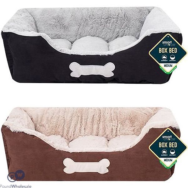 Sweet Dreams Classic Faux Suede Plush Pet Bed Medium 58cm X 48cm X 20cm Assorted Colours