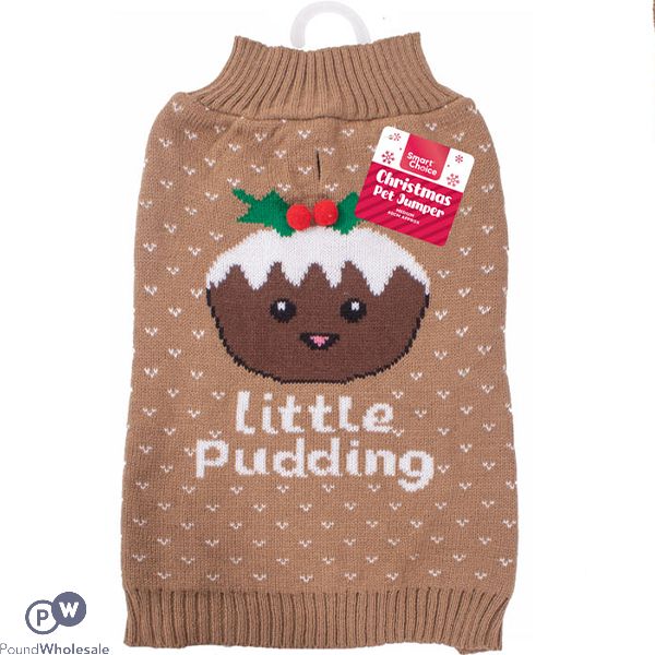 Smart Choice Christmas Little Pudding Festive Dog Jumper Medium 40cm