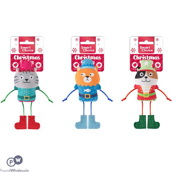 Smart Choice Christmas Catnip Festive Nutcracker Cat Toy 15cm Assorted