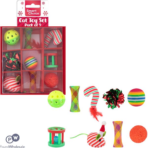 Smart Choice Christmas Mixed Cat Toy Gift Set 9 Pack