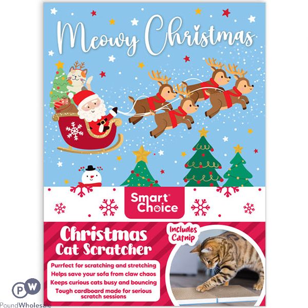 Smart Choice Christmas Meowy Christmas Catnip Folding Scratch Board 37cm X 25.5cm