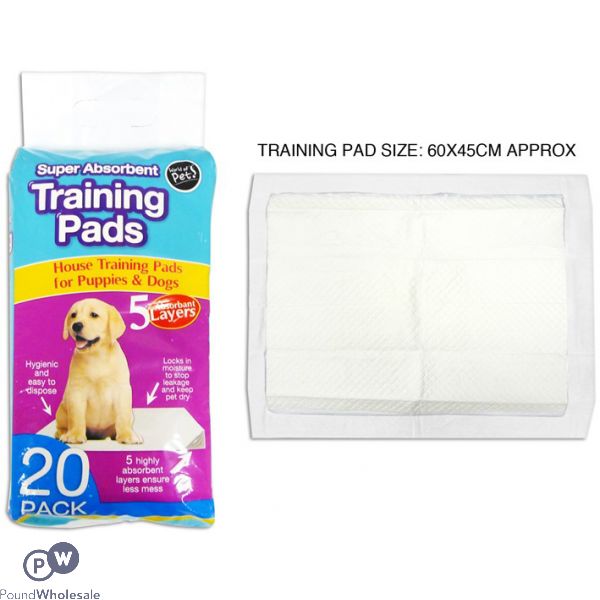 WORLD OF PETS ABSORBENT PUPPY TRAINING PADS 20 PACK