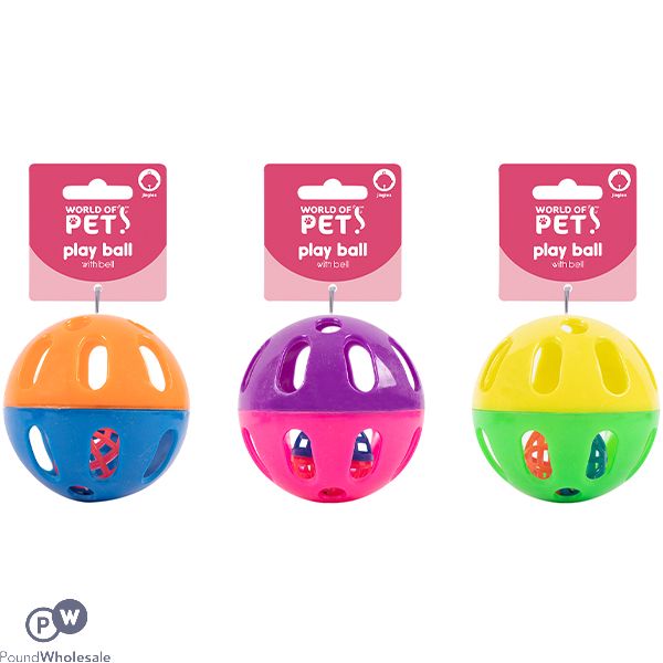 World Of Pets Double Action Cat Play Ball Assorted