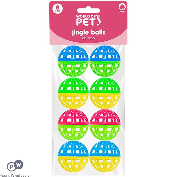 World Of Pets Cat Jingle Balls 8 Pack