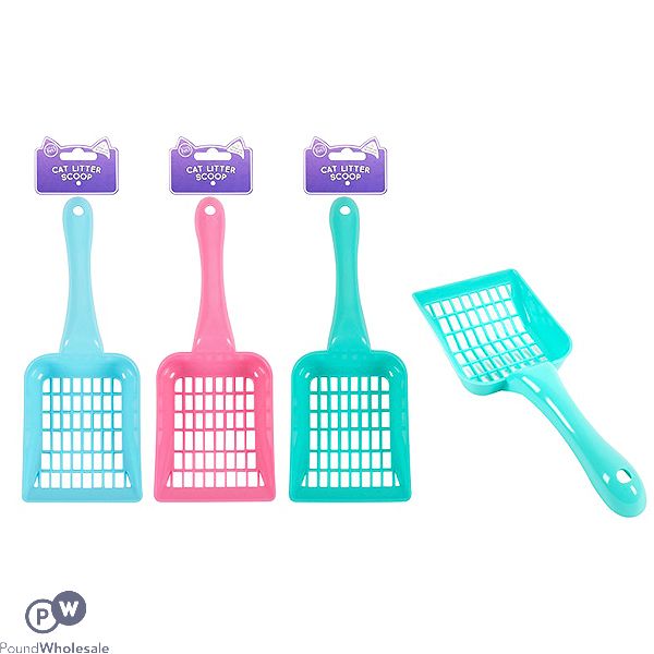 World Of Pets Cat Litter Scoop 3 Assorted Colours