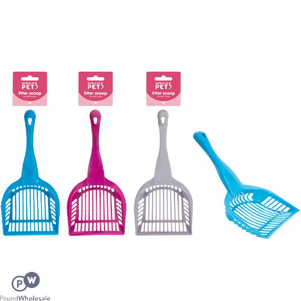 World Of Pets Cat Litter Scoop 3 Assorted Colours