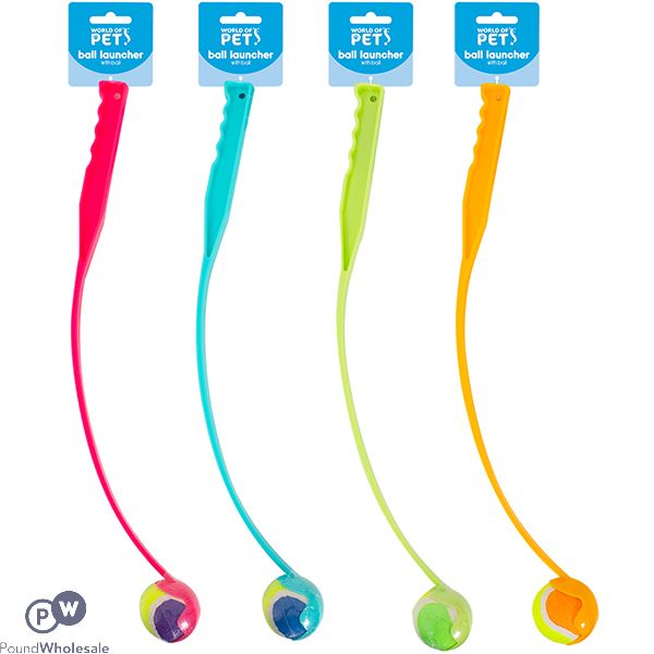 World Of Pets Ball Launcher 62cm Assorted Colours