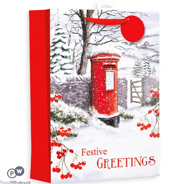 Giftmaker Christmas Postbox Gift Bag Extra Large