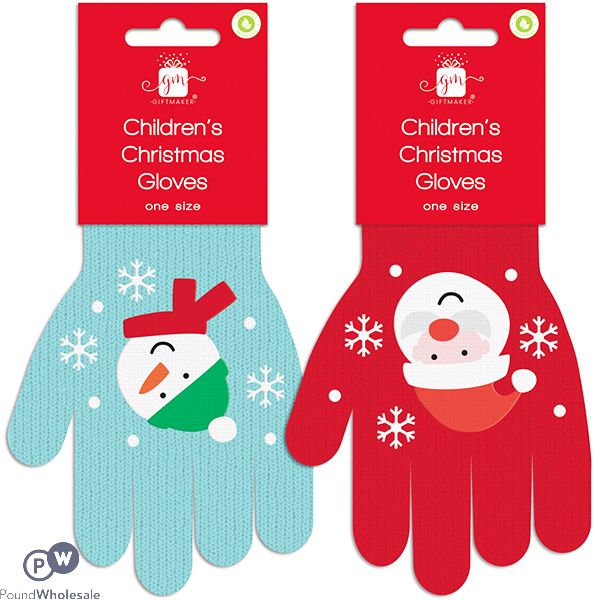 Giftmaker Children's Christmas Gloves Assorted
